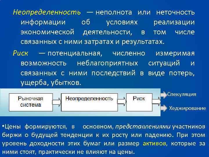 Неполнота и неточность информации об условиях реализации проекта это