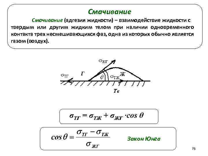 Смачивание свойства. Краевой угол смачиваемост. Смачиваемость жидкости. Смачивание и адгезия. Адгезия формула.