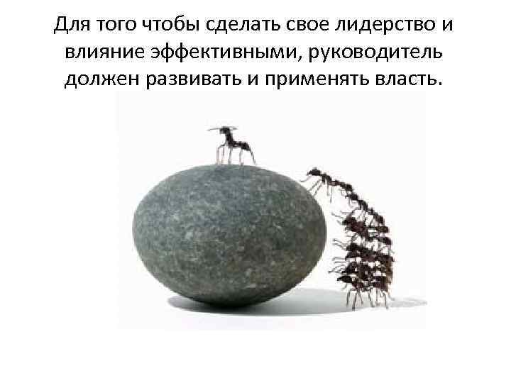 Для того чтобы сделать свое лидерство и влияние эффективными, руководитель должен развивать и применять