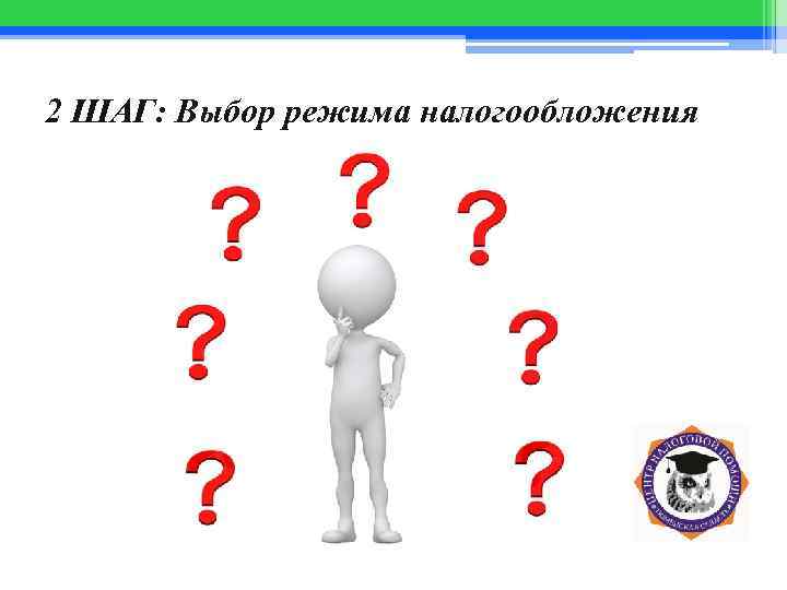 2 ШАГ: Выбор режима налогообложения 