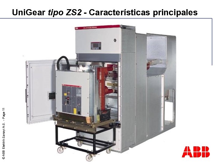 © ABB Elektrik Sanayi A. S. - Page 11 Uni. Gear tipo ZS 2