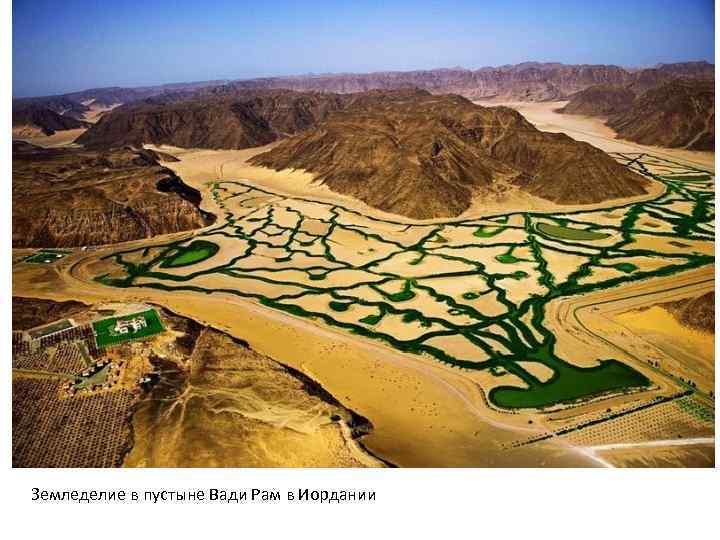 Земледелие в пустыне Вади Рам в Иордании 