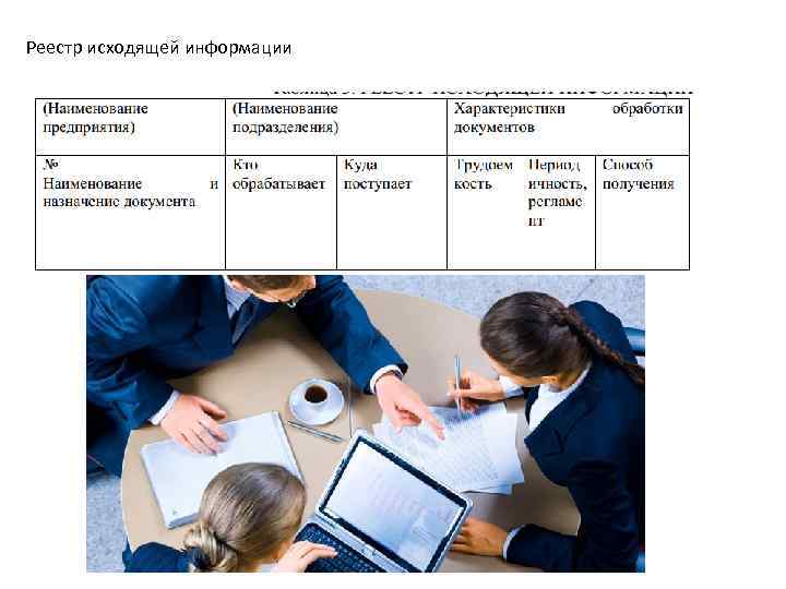 Реестр исходящей информации 