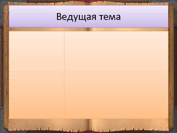 Ведущая тема 
