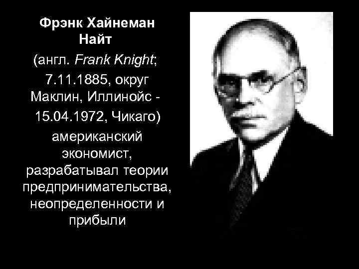 Фрэнк Хайнеман Найт (англ. Frank Knight; 7. 11. 1885, округ Маклин, Иллинойс - 15.