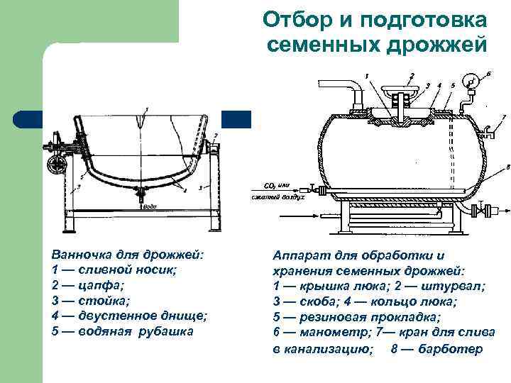 Технологическая схема спиртового брожения