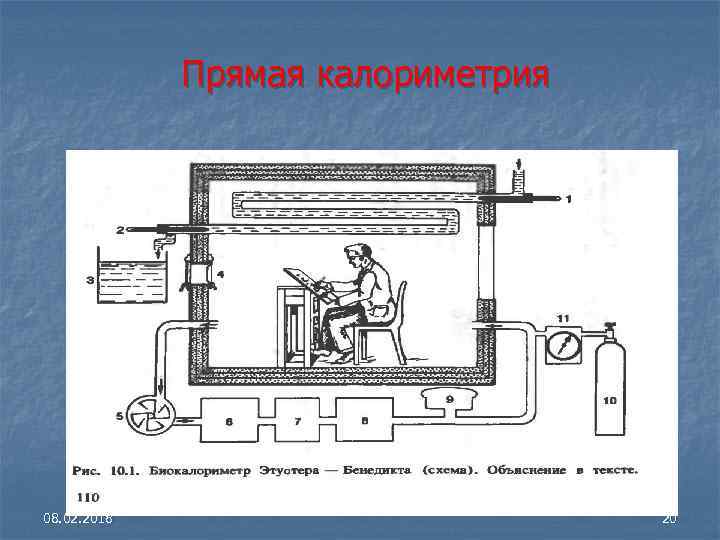 Прямая калориметрия 08. 02. 2018 20 