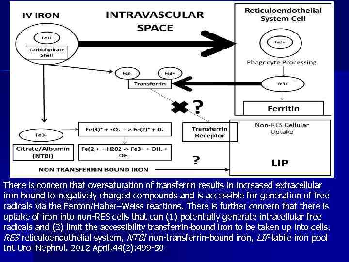 There is concern that oversaturation of transferrin results in increased extracellular iron bound to