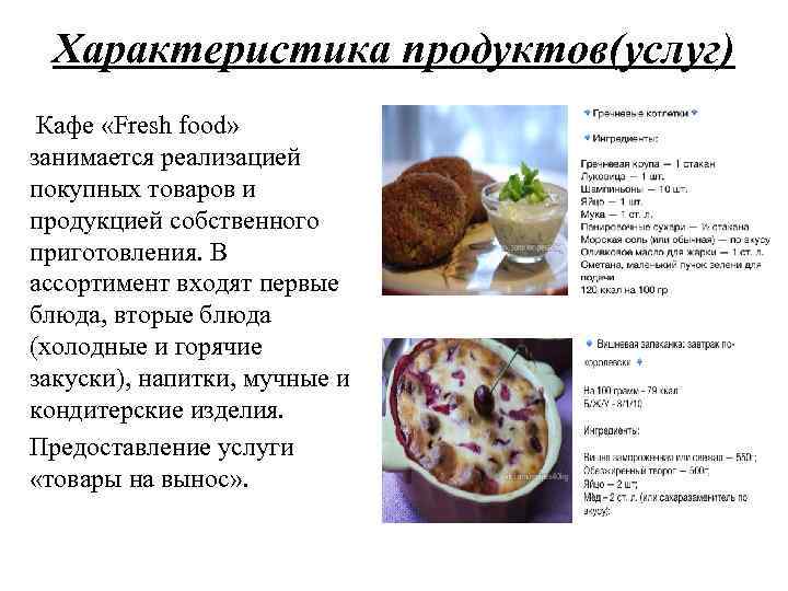 Характеристика продукта