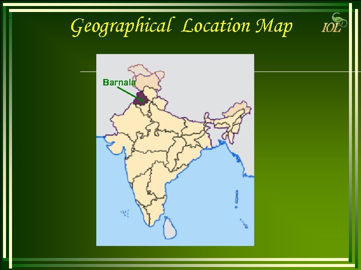 Geographical Location Map Barnala 