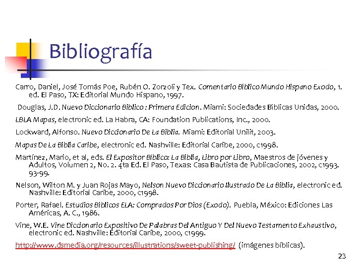 Bibliografía Carro, Daniel, Jose Toma s Poe, Rube n O. Zorzoli y Tex. Comentario