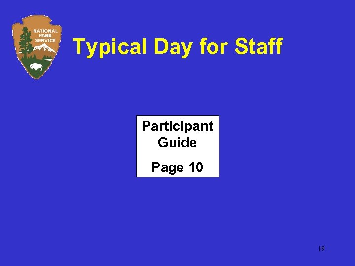Typical Day for Staff Participant Guide Page 10 19 