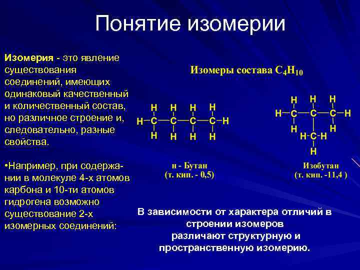 Составить 4 изомера