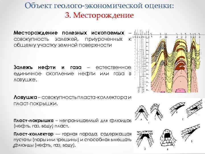 Объект геолого-экономической оценки: 3. Месторождение полезных ископаемых – совокупность залежей, приуроченных к общему участку