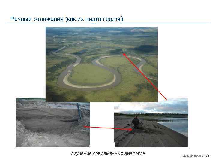 Речные отложения (как их видит геолог) Изучение современных аналогов Газпром нефть 39 