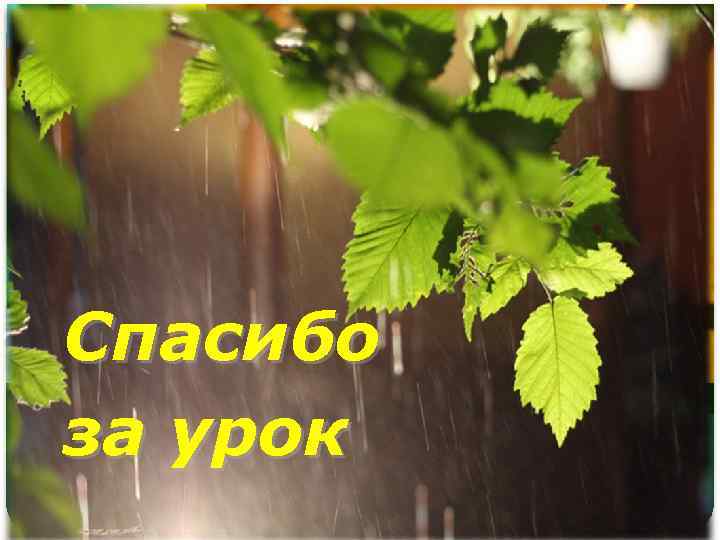 Спасибо за урок 