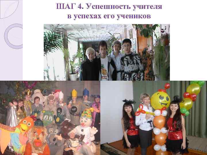 ШАГ 4. Успешность учителя в успехах его учеников 