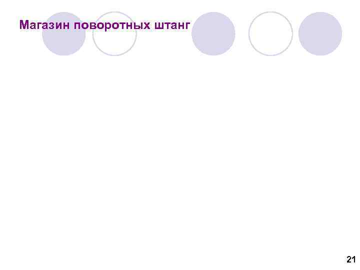 Магазин поворотных штанг 21 