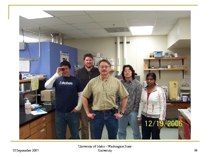 10 September 2007 University of Idaho - Washington State University 88 