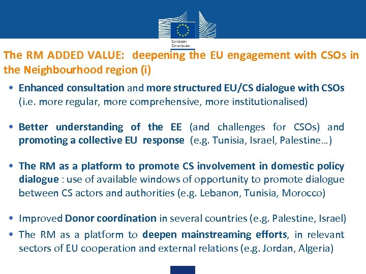 The RM ADDED VALUE: deepening the EU engagement with CSOs in the Neighbourhood region