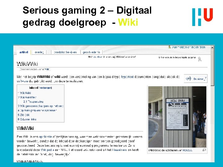 Serious gaming 2 – Digitaal gedrag doelgroep - Wiki 