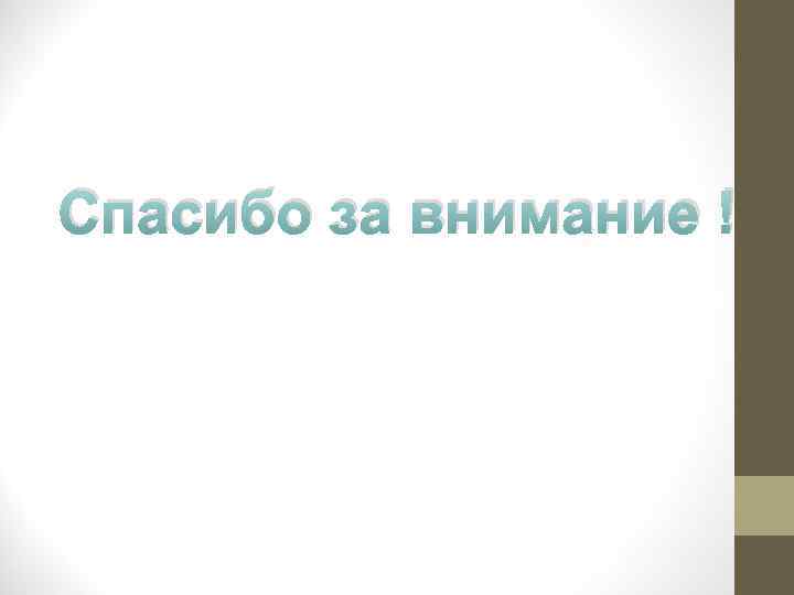 Спасибо за внимание ! 