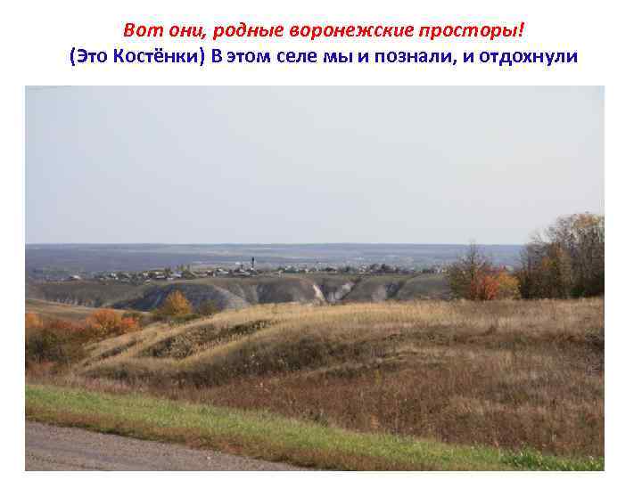 Вот они, родные воронежские просторы! (Это Костёнки) В этом селе мы и познали, и