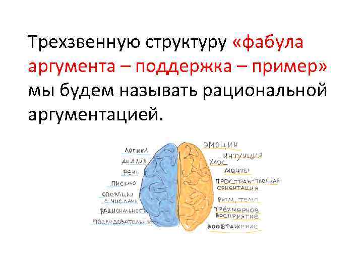  Трехзвенную структуру «фабула аргумента – поддержка – пример» мы будем называть рациональной аргументацией.