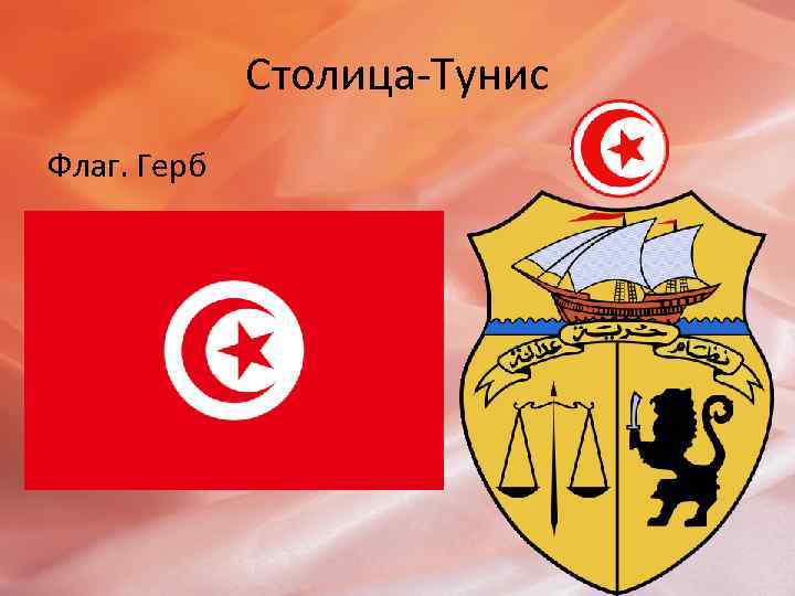 Столица-Тунис Флаг. Герб 