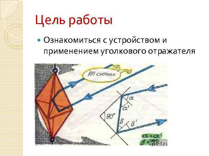 Промышленный уголковый отражатель схема