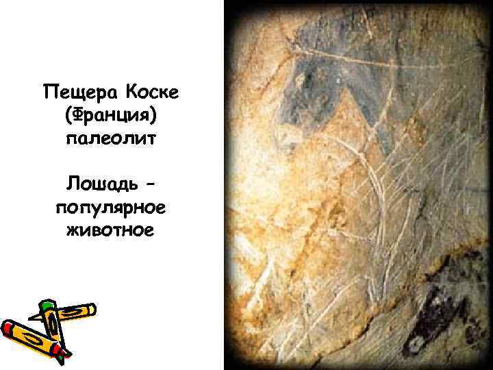 Пещера Коске (Франция) палеолит Лошадь – популярное животное 
