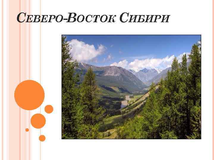 СЕВЕРО-ВОСТОК СИБИРИ 