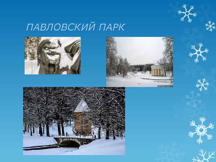ПАВЛОВСКИЙ ПАРК 