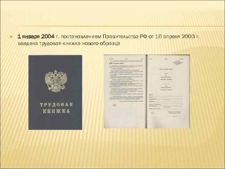 Постановление 69 трудовые книжки. Трудовая книжка 2004. Трудовая книжка образца 2003 года. Образец трудовой книжки 2004. Трудовая книжка 2004 года образец.