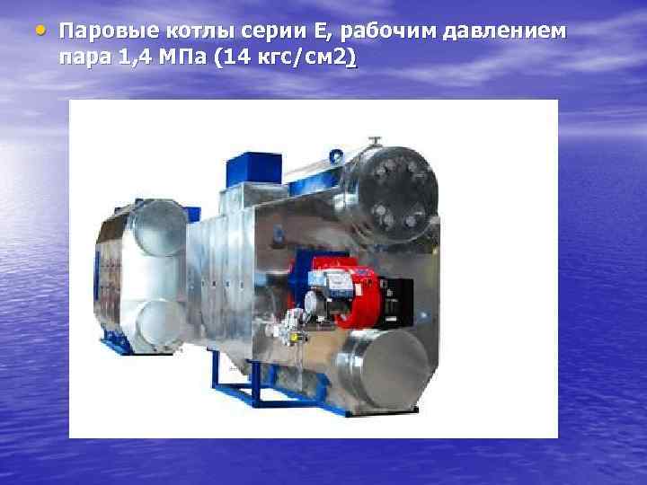  • Паровые котлы серии Е, рабочим давлением пара 1, 4 МПа (14 кгс/см