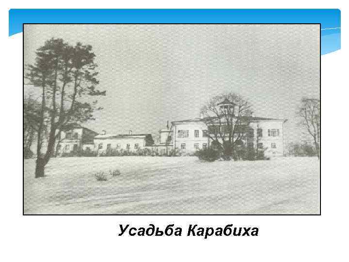 Усадьба Карабиха 