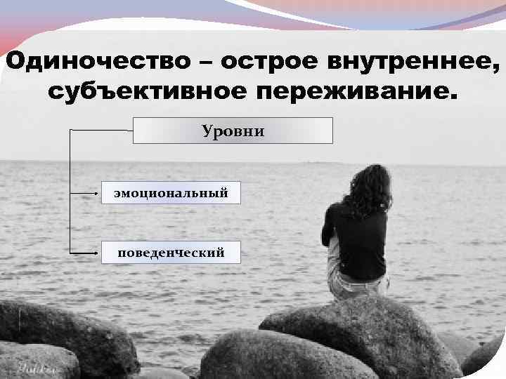 Одиночество – острое внутреннее, субъективное переживание. Уровни эмоциональный поведенческий 