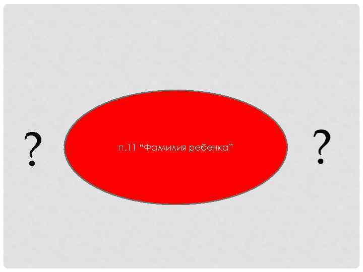 ? п. 11 “Фамилия ребенка” 