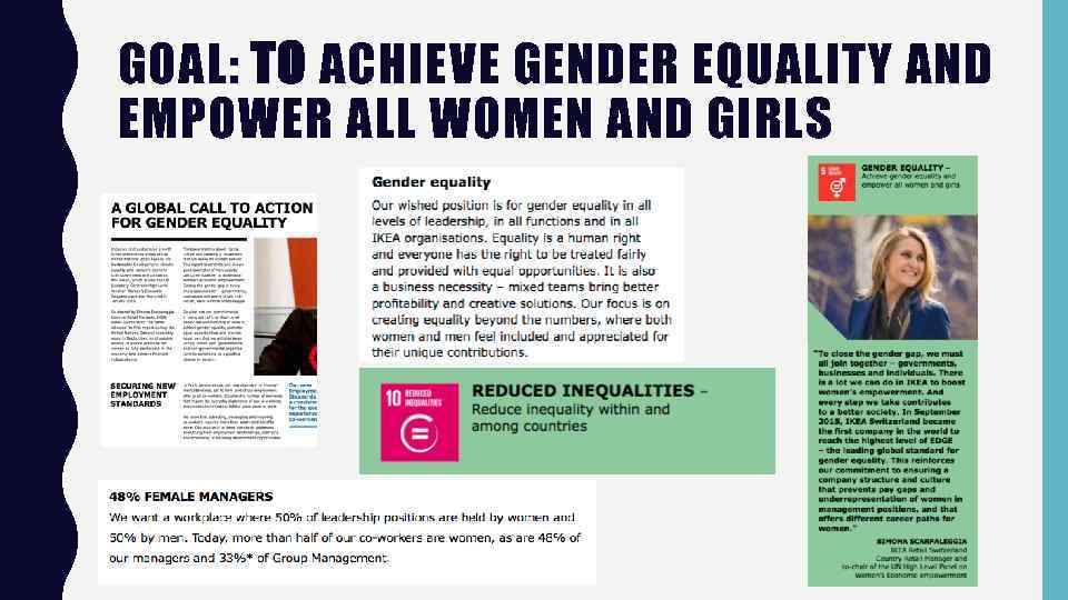 GOAL: TO ACHIEVE GENDER EQUALITY AND EMPOWER ALL WOMEN AND GIRLS 