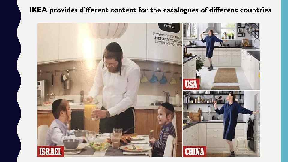 IKEA provides different content for the catalogues of different countries 