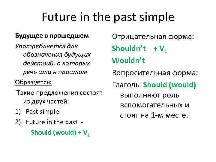 Время past future. Будущее время в прошедшем в английском языке. Future simple in the past как образуется. Future in the past употребление. Схема образования Future in the past.