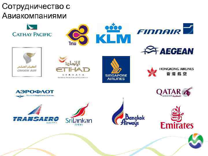 Сотрудничество с Авиакомпаниями 