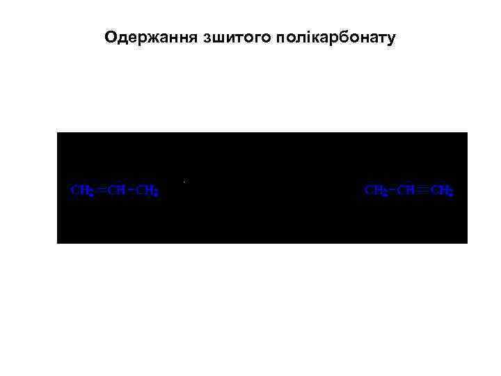 Одержання зшитого полікарбонату 