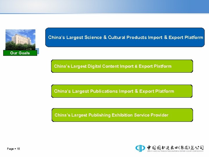 China’s Largest Science & Cultural Products Import & Export Platform Our Goals China’s Largest