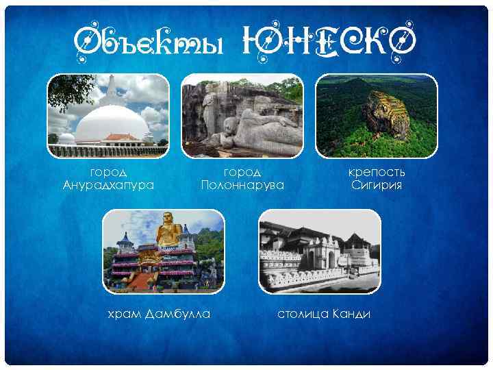 город Анурадхапура город Полоннарува храм Дамбулла крепость Сигирия столица Канди 