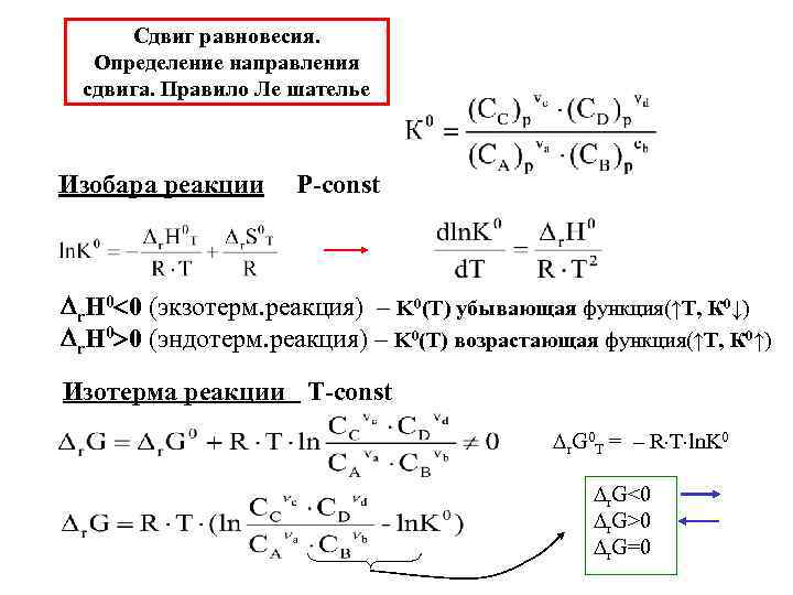 Принцип шателье брауна. Правило Ле Шателье. Химическое равновесие закон Ле Шателье. Принцип Ле Шателье в химии. Уравнение Шредера Ле Шателье.