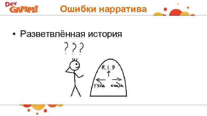 Ошибки нарратива • Разветвлённая история 