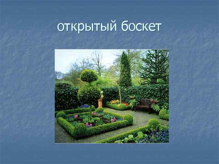 открытый боскет 