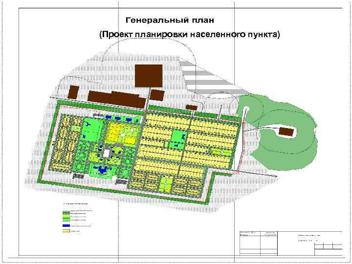 Курсовая проект планировки населенного пункта