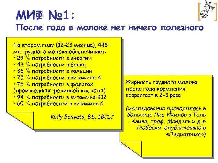 МИФ № 1: После года в молоке нет ничего полезного На втором году (12